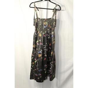 Cynthia Rowley Long Black Floral print Dress sz. S